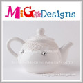 white tea pot ceramic white tea pot with jewelry best wedding decoration